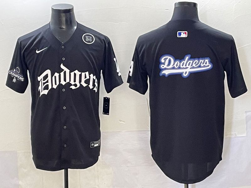 Men 2025 Los Angeles Dodgers Blank Black Seventh generation Joint Name Nike MLB Jersey style 30->los angeles dodgers->MLB Jersey